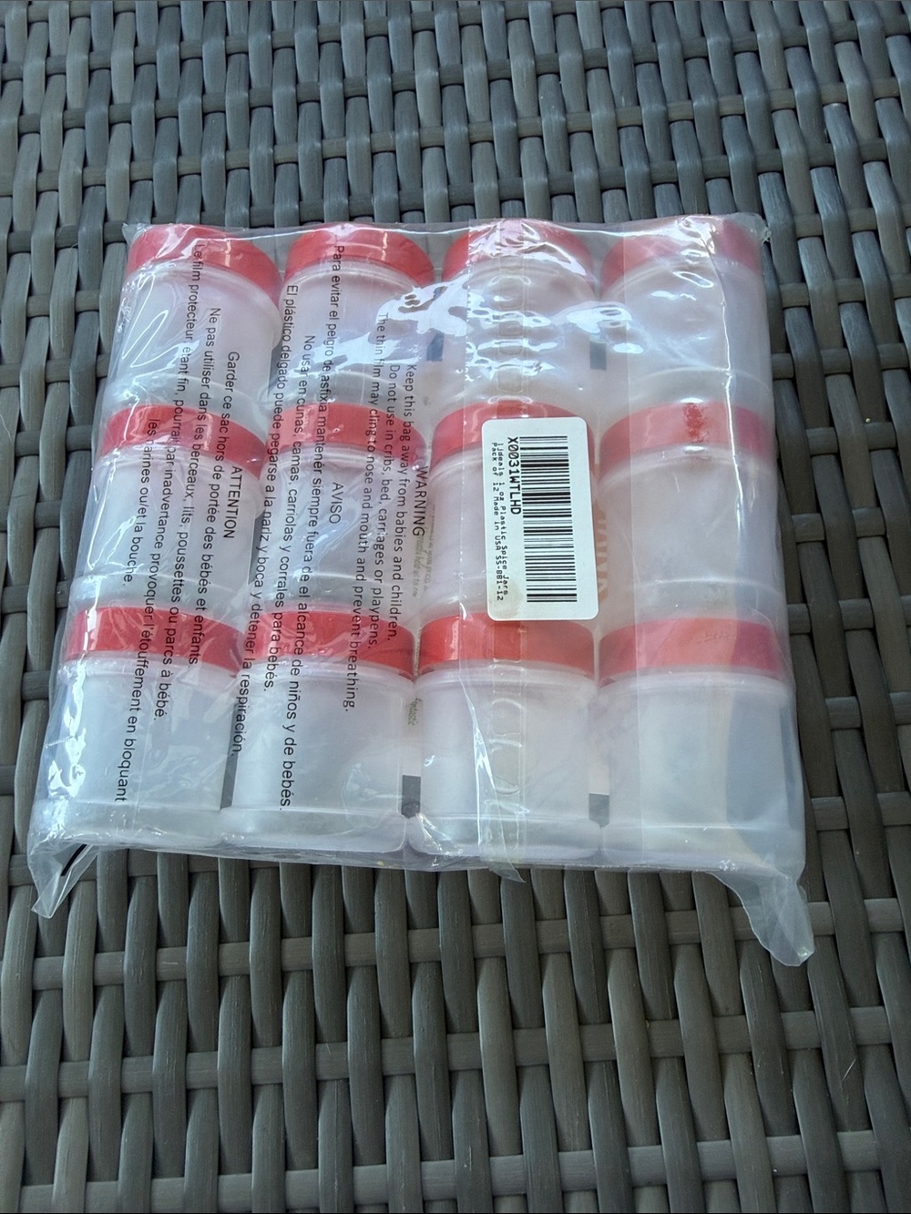 Small Red-Lid Storage Jars – - Picture 2 of 2